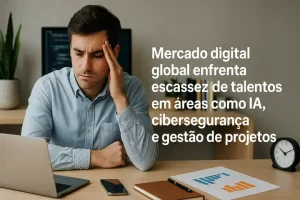 Mercado digital global enfrenta escassez de talentos em áreas como IA, cibersegurança e gestão de projetos