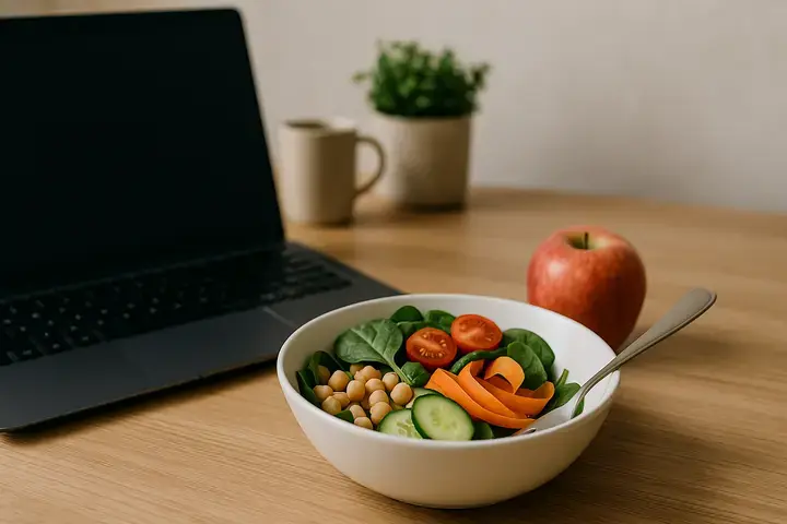 Como manter uma alimentação saudável em Home Office durante o trabalho